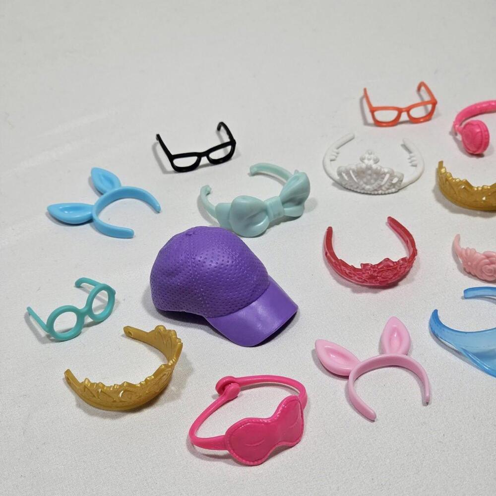 LOL Doll & Barbie Accessories Mixed Lot Hat Headband Sunglasses Tiaras Headphone - Picture 8 of 9